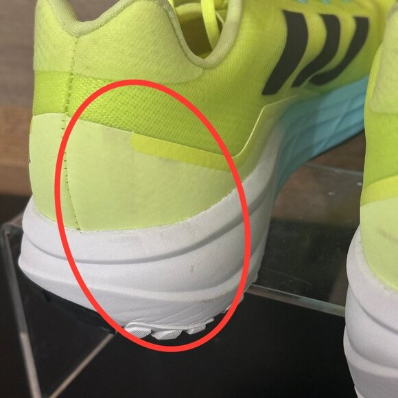 Adidas Mens SL20.2 M Running Shoes Used Yellow Blue Size Men 10 - Picture 7 of 16